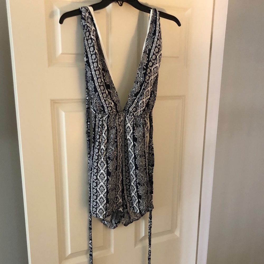 Deep V Wrap Romper